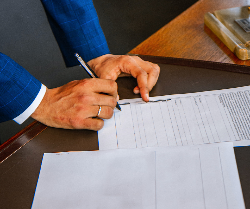 Man Signing contract