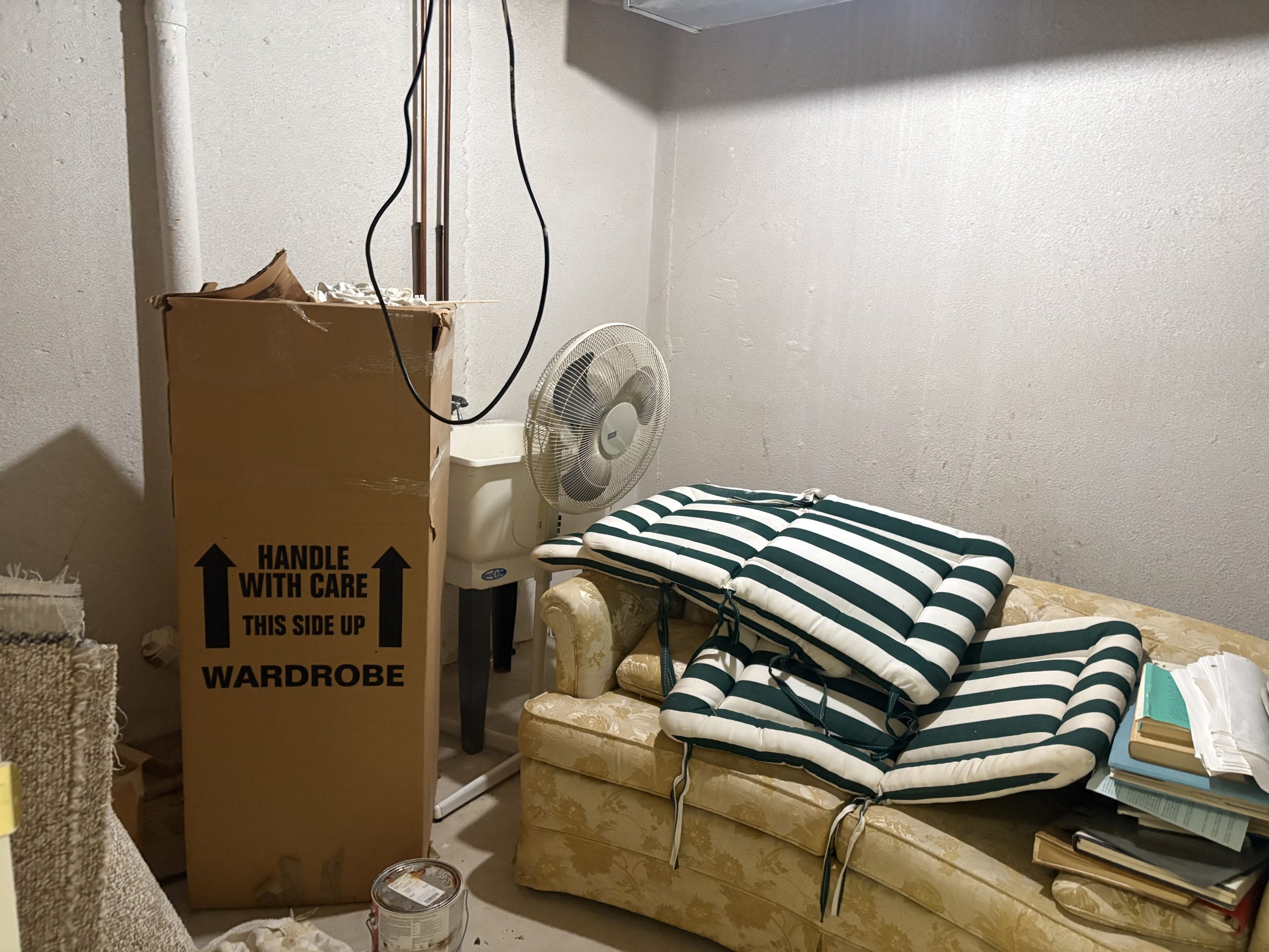 Estate sale basement items