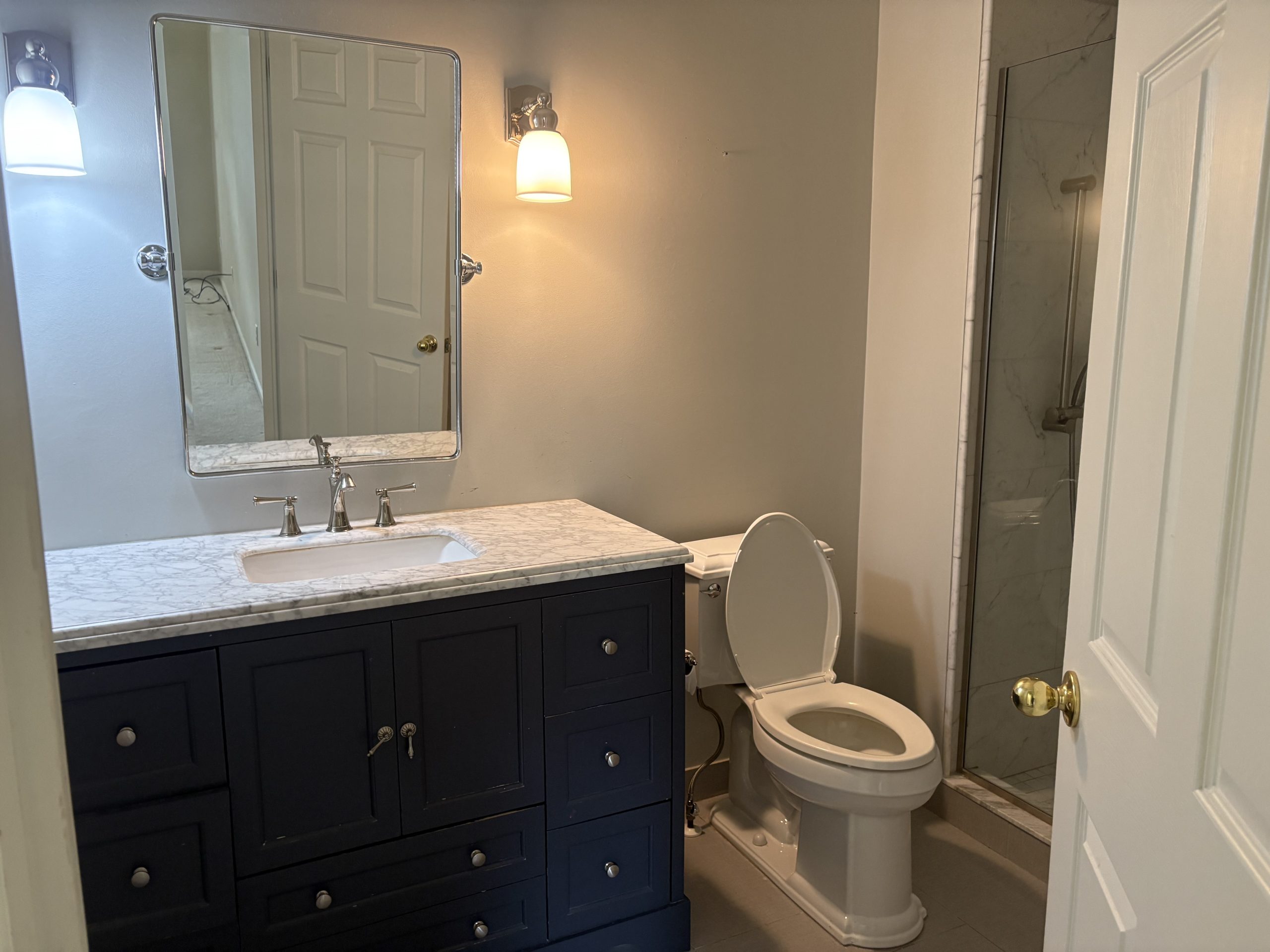 Empty bathroom after estate clean out
