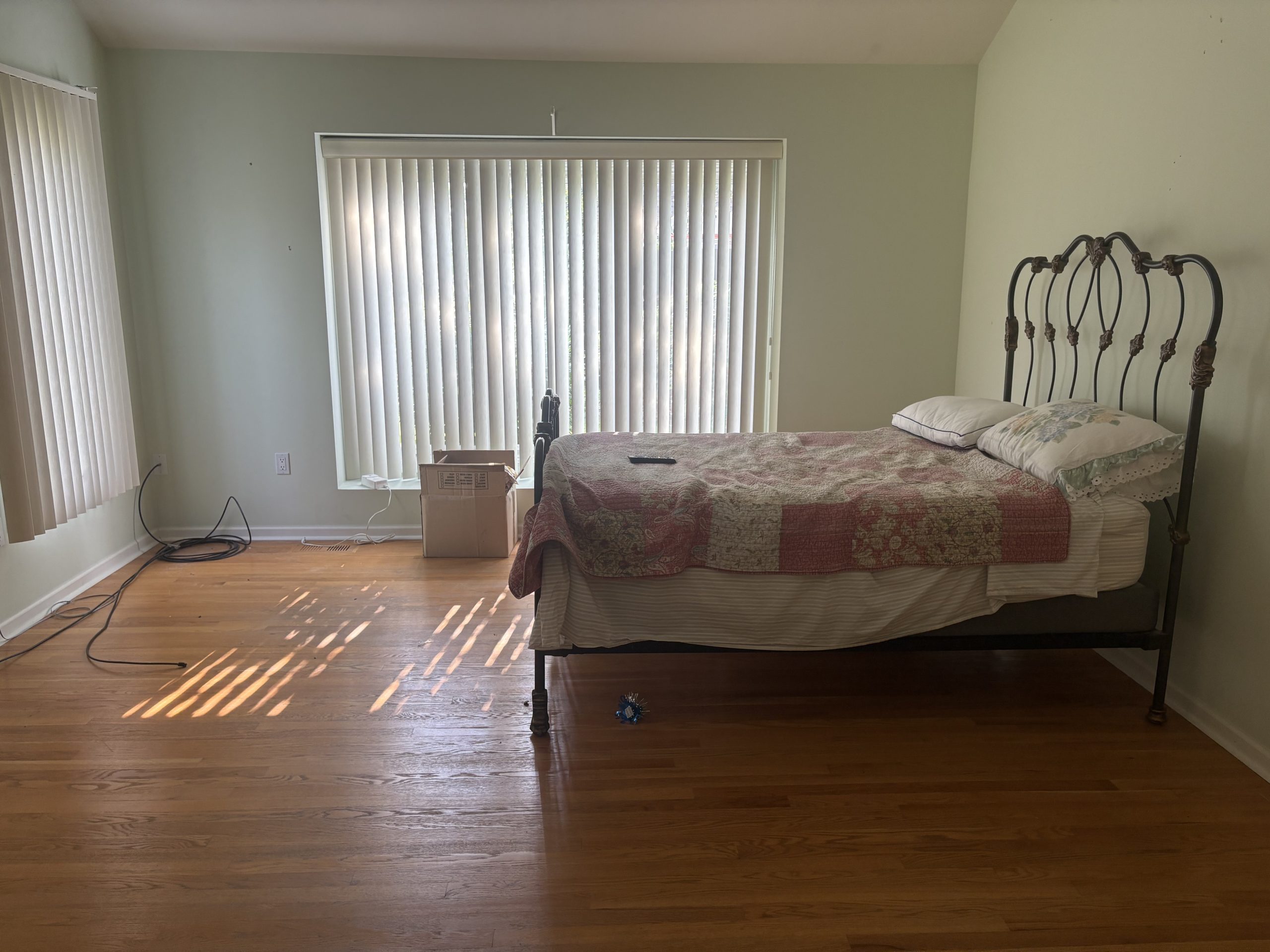 Wrought iron bed master bedroom