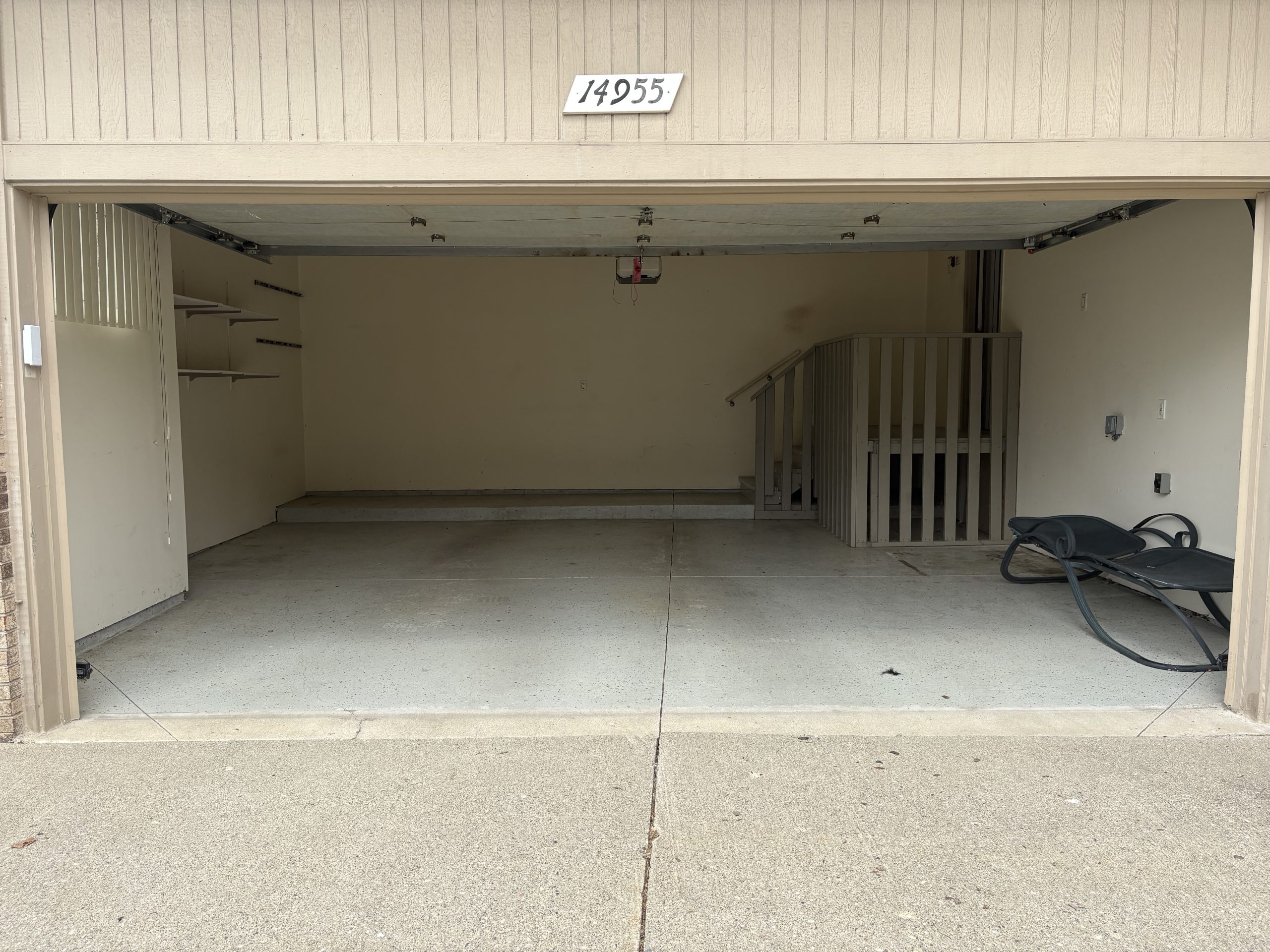 Garage after trash removal