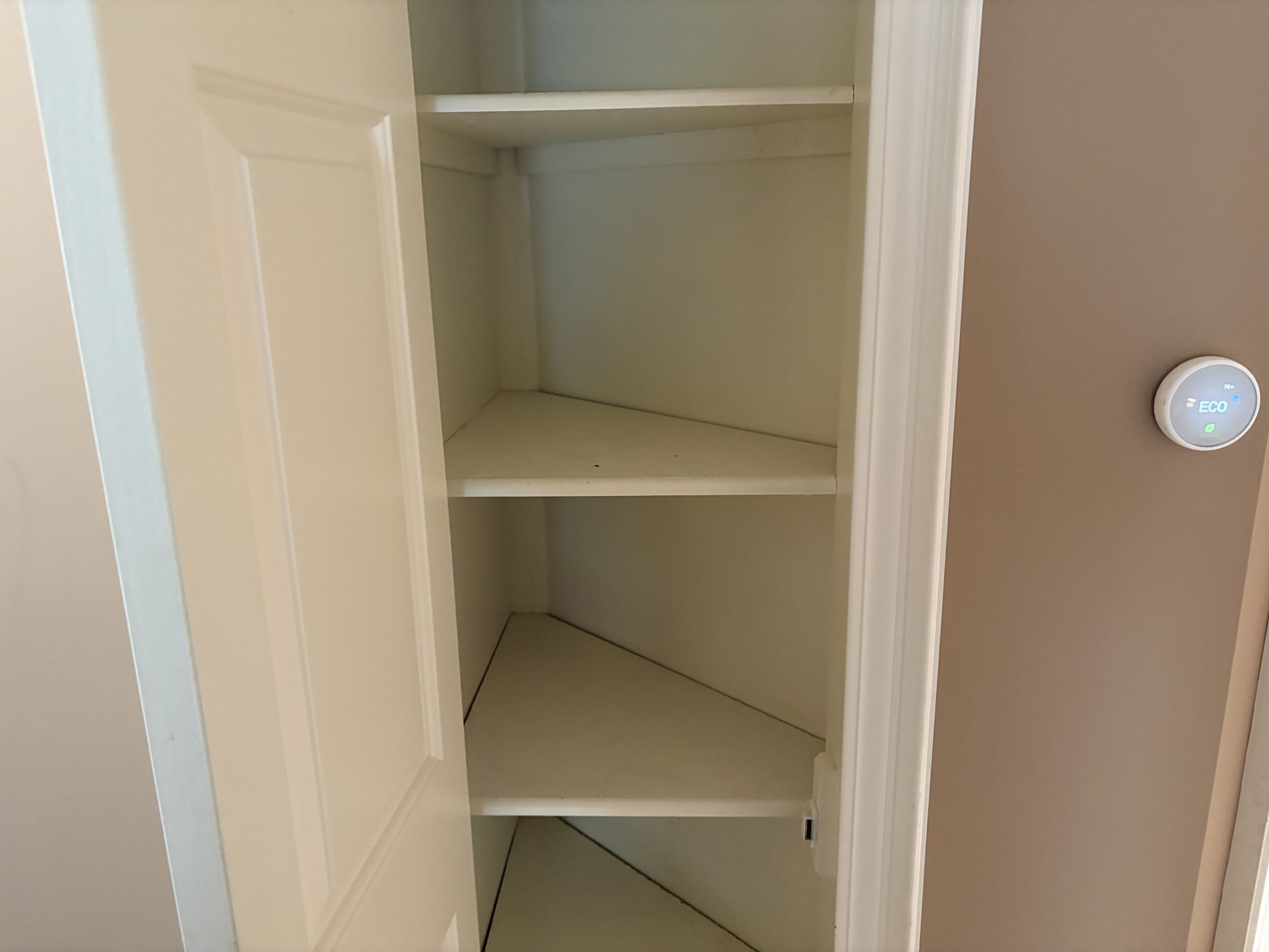 Empty donation closet