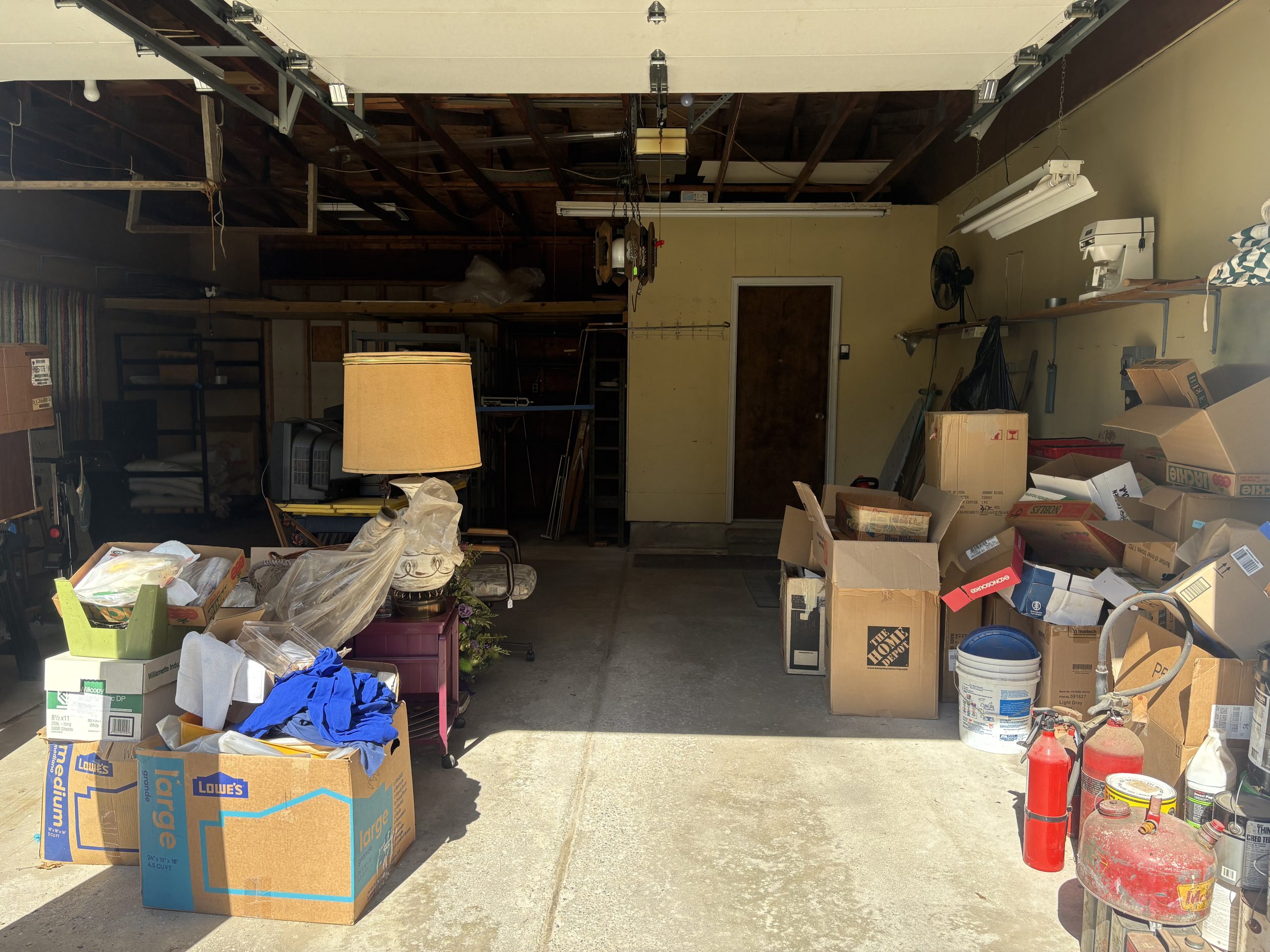 Furniture in garage