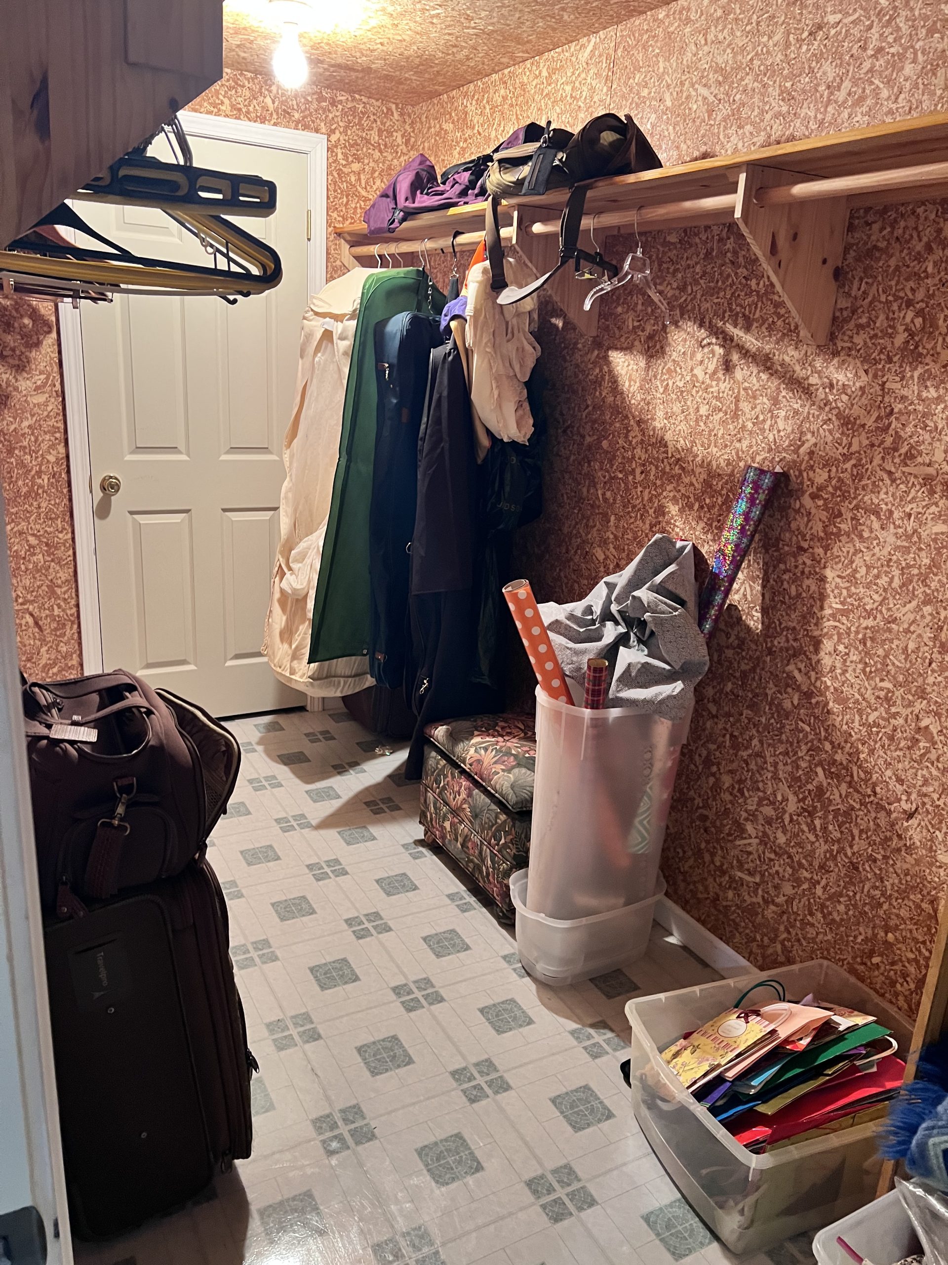 cedar closet in estate sale home