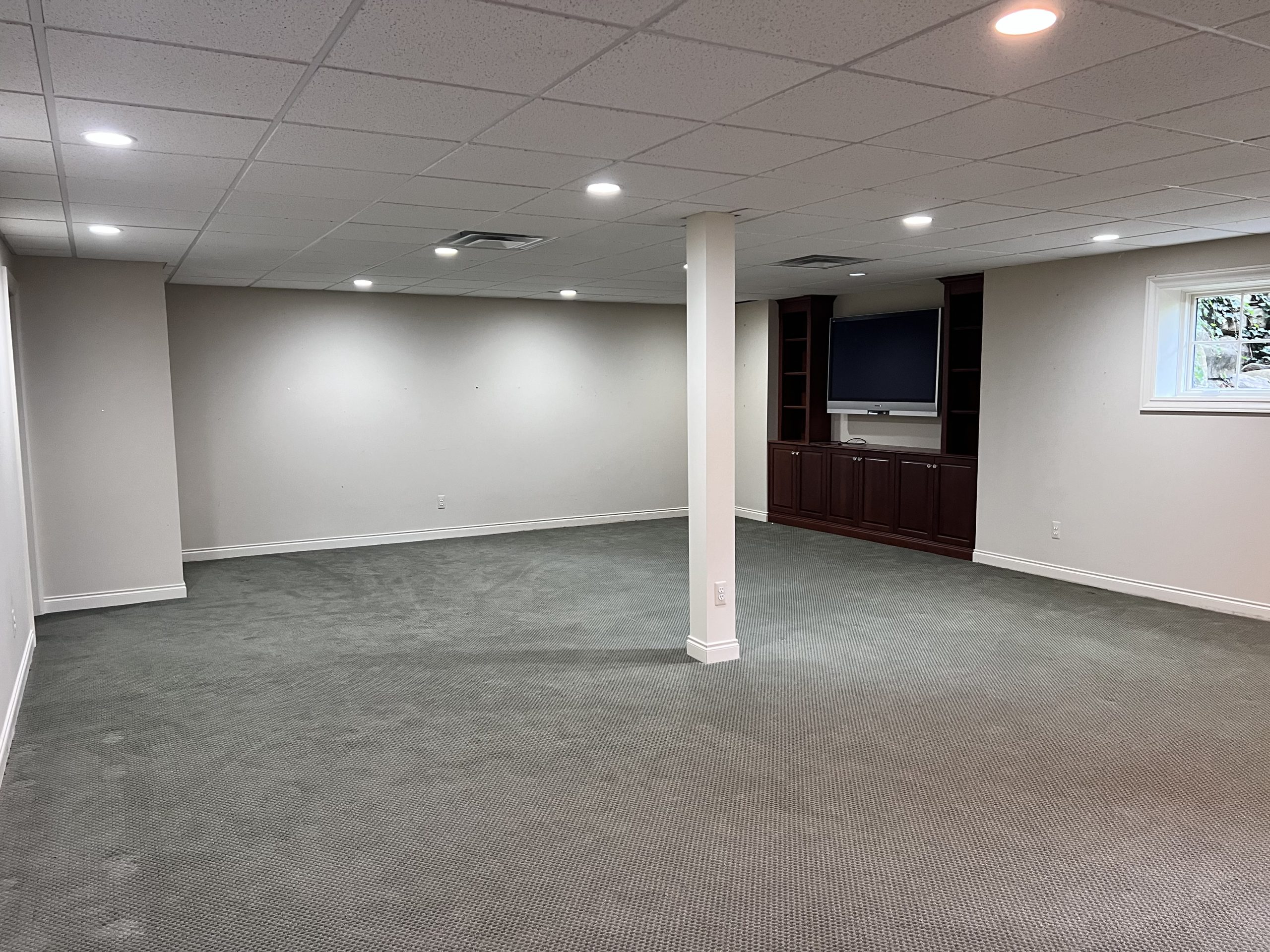 empty estate sale basement
