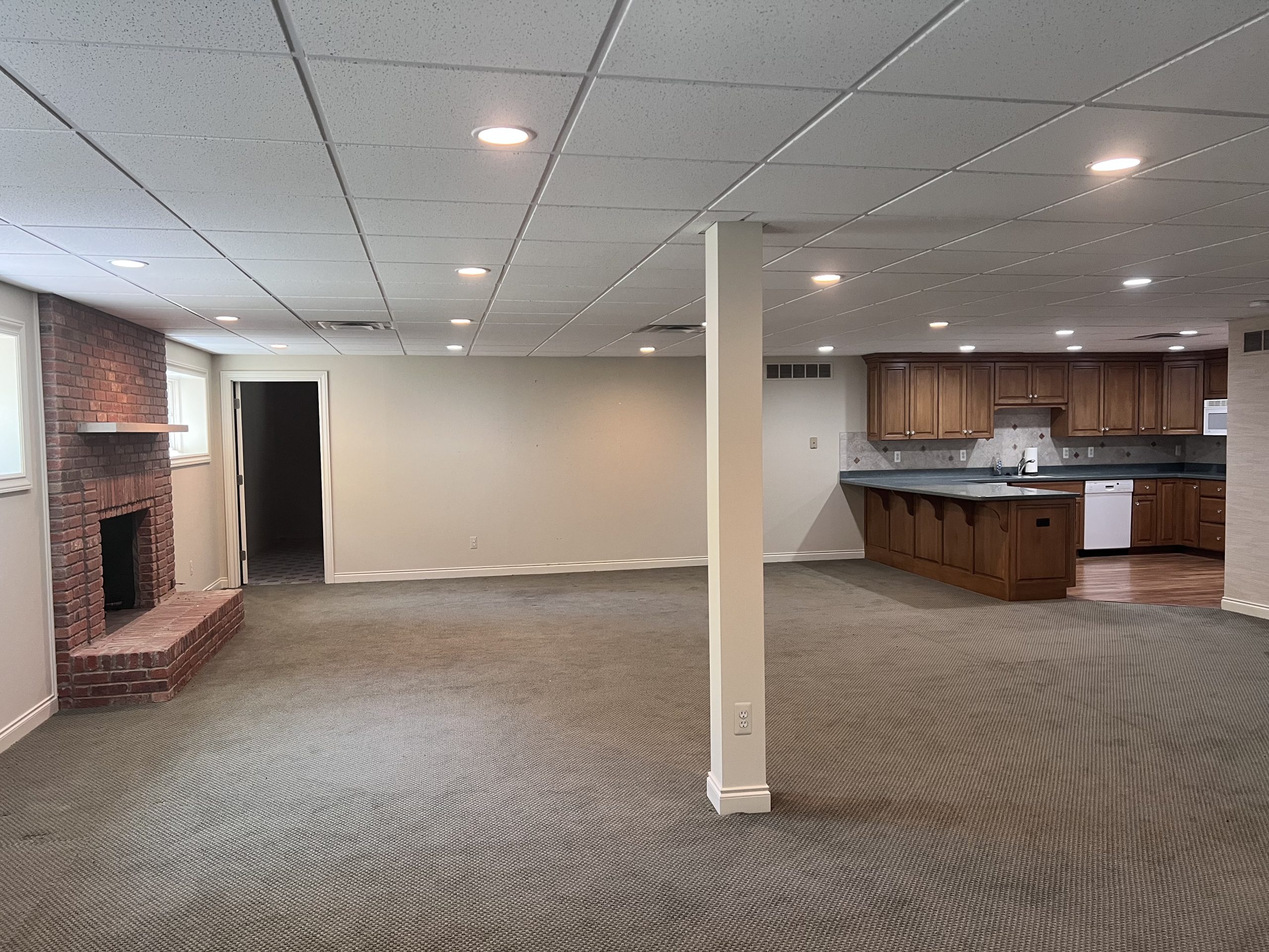 Empty basement after estate sale