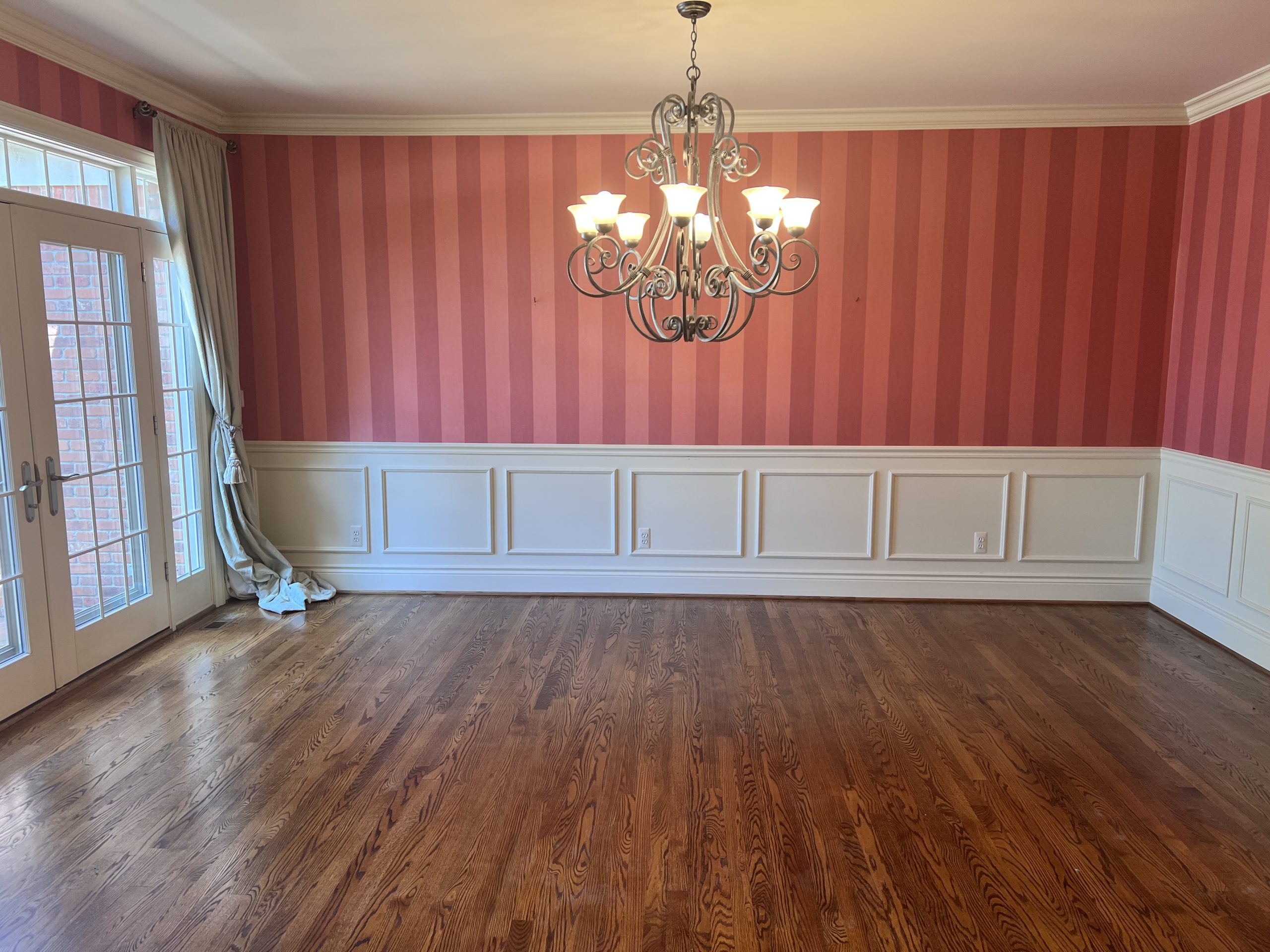 Empty dining room after donation