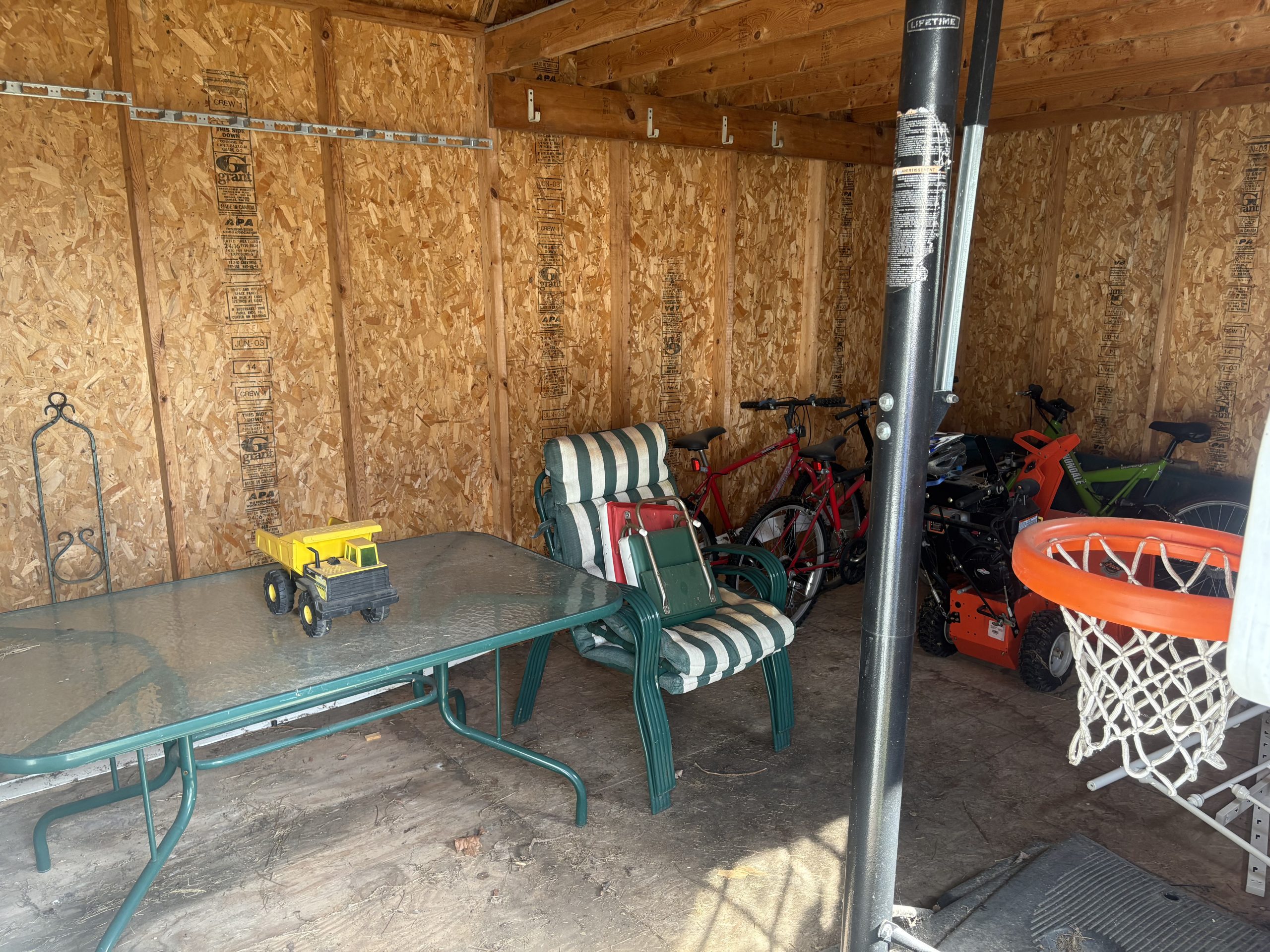 Shed with items