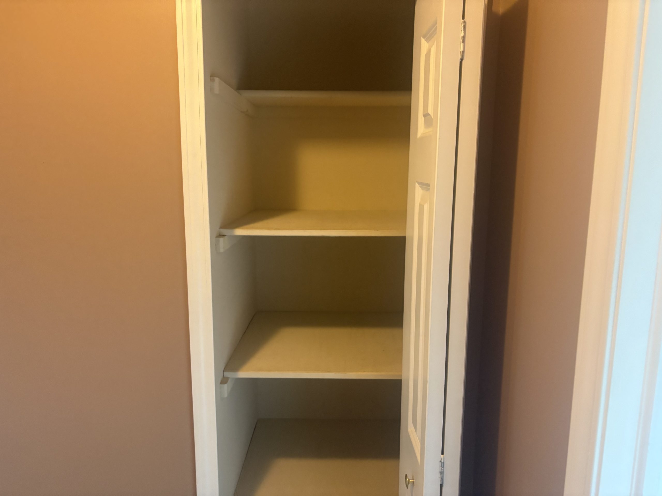 empty closet shelves