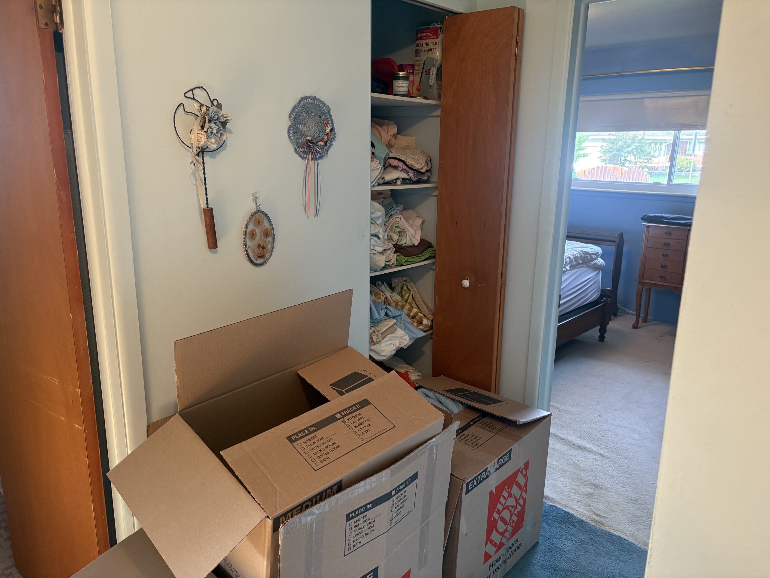 closet with junk