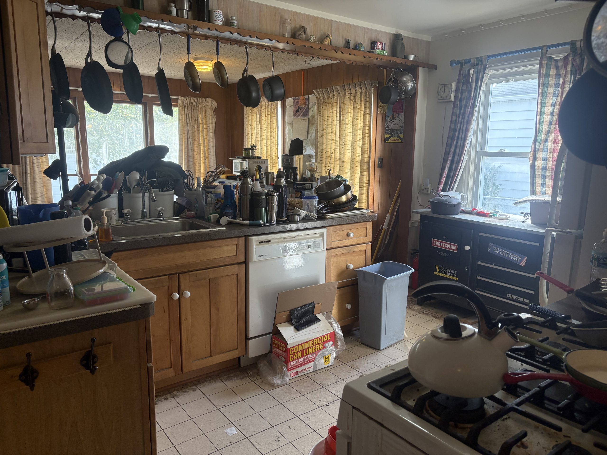 kitchen with junk